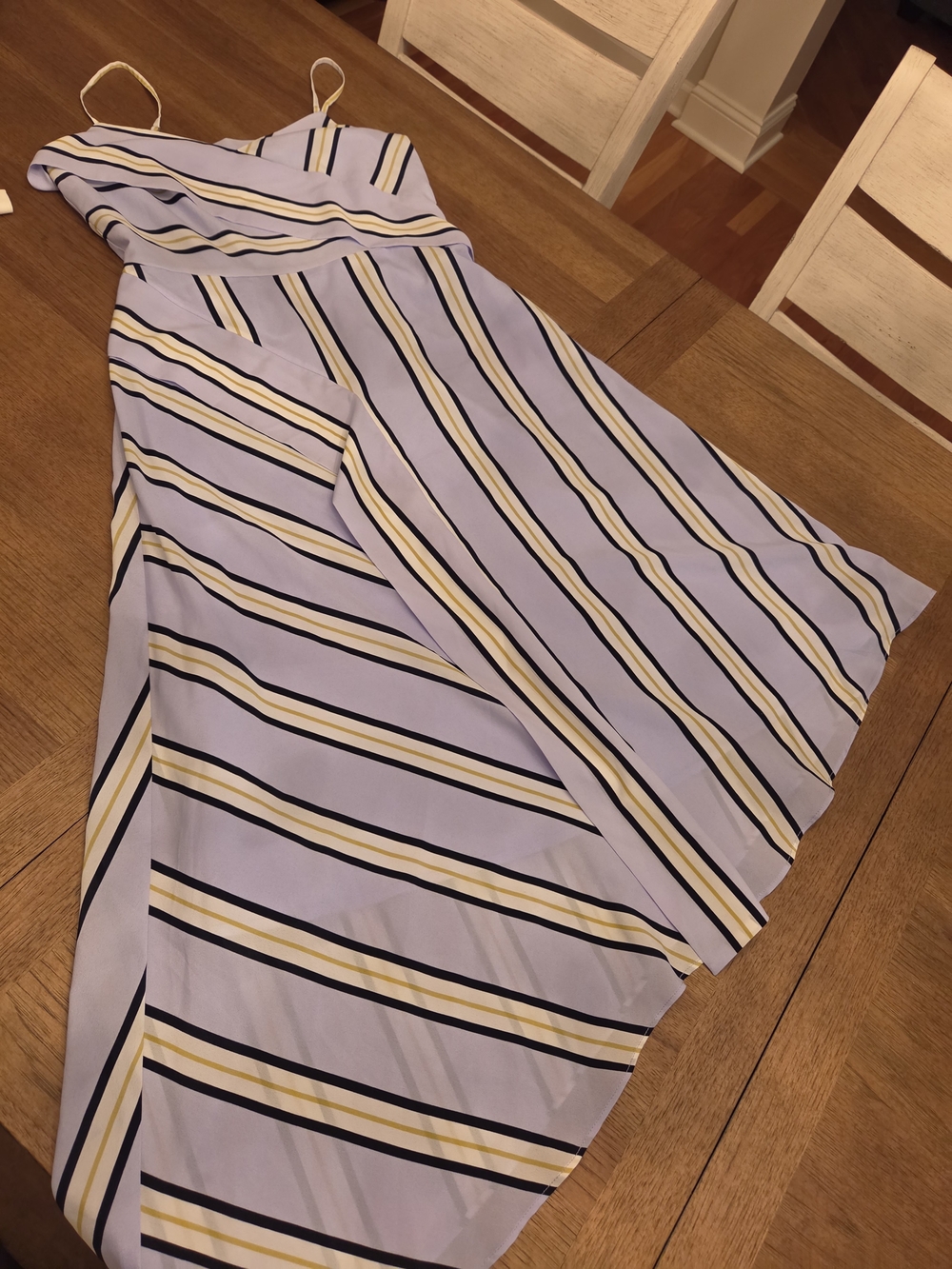 Banana Republic Lavender Striped High-Low Skirt Size 0